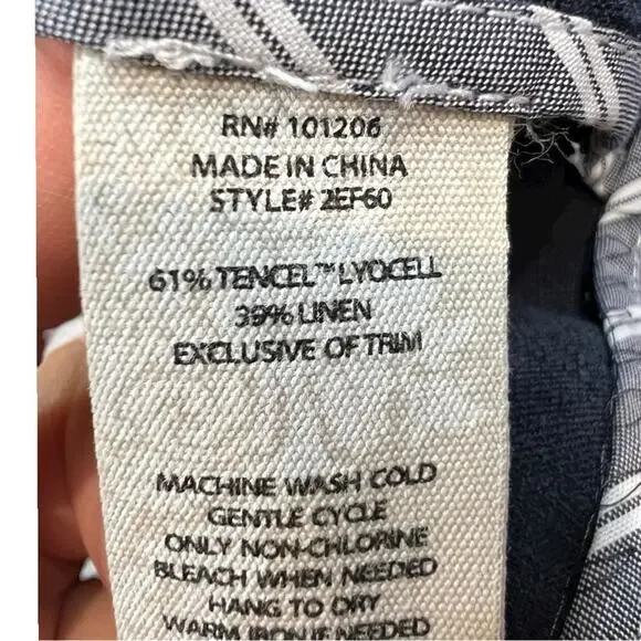 Soft Surroundings Tencel Linen Blend Navy Blue Blazer Jacket Size Large NWT - Picture 13 of 16